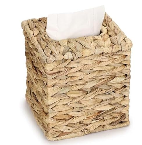 INHEMING Papiertaschentuchbox aus Rattan,Braun Taschentuchbox aus Rattan,Servietten-Aufbewahrungsbox für Badezimmer Wohnzimmer Büro Restaurant von inheming