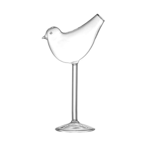 INIFLM 2 Stück 120 Ml Individualitäts-Glaskelch, Vogelförmiges Cocktailglas, Einzigartige Weingläser, Champagner-Coupe-Glas, Klare Weingläser, Saftglas, Traubenweinglas von INIFLM