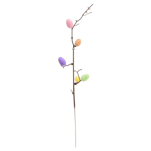 INIFLM Künstliche Ostereier-Stiele, 5 Eier-Dekoration, Künstliche Oster-Picks, Frühlings-Osterblumen-Stiele, Blumenzweige, Ornament, Schaumstoff-Osterei-Zweig(#1) von INIFLM