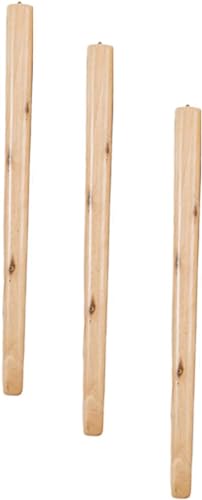 ININOSNP 3 Stück Massivholz-Tischbeine, konische Möbelbeine, runde Gummibaumholz-Ersatzmöbelbeine, Couchtisch-Esstischbeine (Color : Slanting, Size : 38cm) von ININOSNP