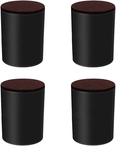 ININOSNP 4 Stück Dicke Verstärkungspolster aus Kohlenstoffstahl for Möbelbeine, Tischbeine, Füße, Sofas, rund und quadratisch (rund, schwarz) (Color : Black, Size : Round) von ININOSNP