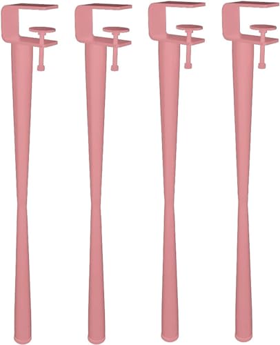 ININOSNP 4X F-Klemm-Tischbeine, Metallmöbelbeine, DIY-Esstischbeine, Stützbeine, kein Stanzdesign, mit Bodenschutz (71 cm (27,9 Zoll), grün) (Color : Pink, Size : 71cm(27.9in)) von ININOSNP