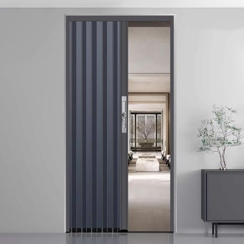 ININOSNP Aluminium-Falttüren Aluminium-Innen-Akkordeontür mit Schloss, mehrfach gefaltete Türen for Küche, Schlafzimmer, Badezimmer von ININOSNP