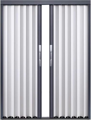 ININOSNP Aluminium-Falttüren Faltbare Schranktüren for Küche/Bad/Raumteiler, Akkordeontür mit Schloss und Schlüssel(54x80in(136x203cm)) von ININOSNP