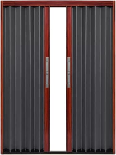 ININOSNP Aluminium-Falttüren Falttür-Schiebetür for die Speisekammer in der Küche, Akkordeon-Falttür-Kits mit Schloss und Schlüssel(54x80in(136x203cm)) von ININOSNP