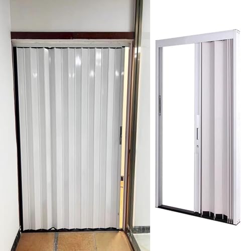 ININOSNP Aluminium-Falttüren Innenfalttüren for Türöffnungen, Aluminium-Schrankfalttür mit Schloss von ININOSNP