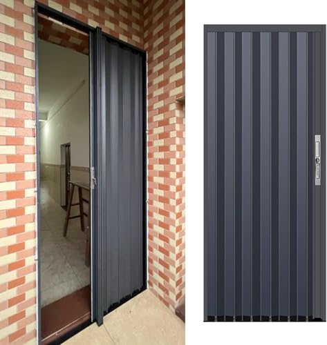 ININOSNP Aluminium-Falttüren Schlafzimmer Badezimmer Dusche Falttüren Innen Privatsphäre Akkordeontür mit Schloss & Schlüssel von ININOSNP