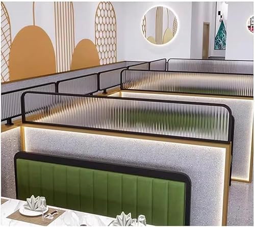 ININOSNP Freistehend 1 Stück Schreibtisch-Trennwand, Changhong-Arbeitsplatte, Trennwand, Restaurant-Dekoration Privatsphäre(Black,120x30cm) von ININOSNP