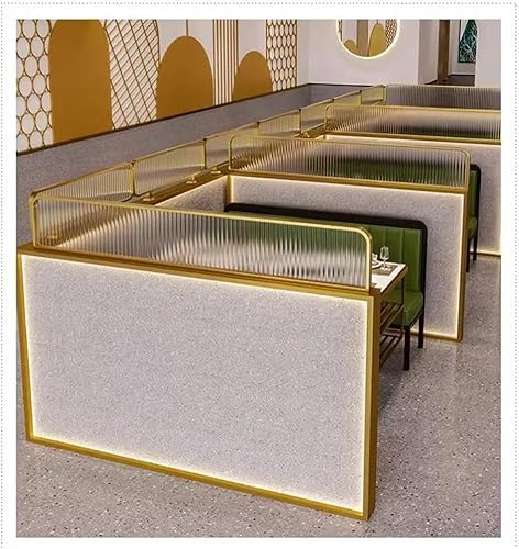 ININOSNP Freistehend 1 Stück Schreibtisch-Trennwand, Changhong-Arbeitsplatte, Trennwand, Restaurant-Dekoration Privatsphäre(Gold,60x30cm) von ININOSNP