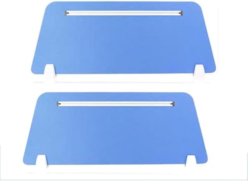ININOSNP Freistehend 2 Desktop-Sichtschutz-Trennwände zur Lärmreduzierung, Schlitztrennwände fürs Büro Privatsphäre(Blu,90x30cm) von ININOSNP