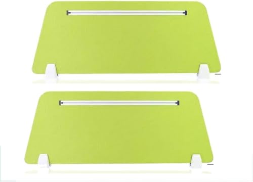 ININOSNP Freistehend 2 Desktop-Sichtschutz-Trennwände zur Lärmreduzierung, Schlitztrennwände fürs Büro Privatsphäre(Green,100X30cm) von ININOSNP