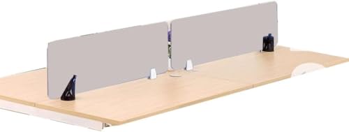 ININOSNP Freistehend 2 Schreibtische, Sichtschutzwand, unabhängige Schreibtisch-Trennwand, Geräuschreduzierung und Schallschutztrennwand Privatsphäre(Bianco,30X80X0.5CM) von ININOSNP