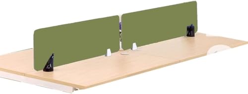 ININOSNP Freistehend 2 Schreibtische, Sichtschutzwand, unabhängige Schreibtisch-Trennwand, Geräuschreduzierung und Schallschutztrennwand Privatsphäre(Green,30X80X0.5CM) von ININOSNP