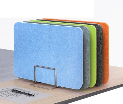 ININOSNP Freistehend 4 Schreibtische, Sichtschutzwände, Sichtschutzpaneele, Schreibtischtrennwände fürs Büro Privatsphäre(Blu,30X40cm) von ININOSNP