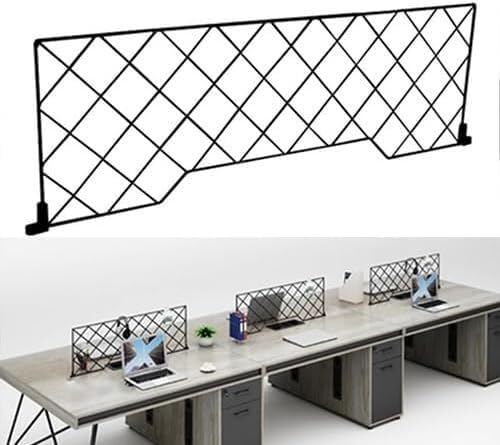 ININOSNP Freistehend Schreibtisch-Sichtschutzteiler, Trennwand aus Eisen, Nicht perforiertes Aufbewahrungsregal for Schülerschreibtische, Regal Privatsphäre von ININOSNP