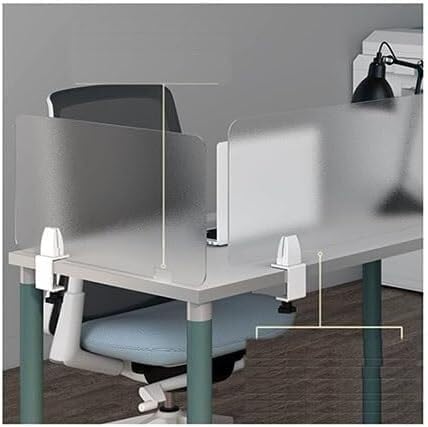 ININOSNP Freistehend Sichtschutzwand for den Schreibtisch, Schreibtischplatte, Spritzwassergeschützte Wand, Niesschutz Privatsphäre(60x30cm) von ININOSNP