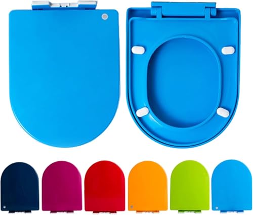 ININOSNP Geräuschlos schließender Toilettendeckel 1PC U-förmiger Toilettensitzring Soft-Close Quick-Release-Design Verstärkter Polypropylen-Kunststoff von ININOSNP
