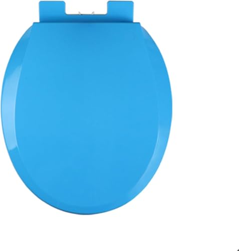 ININOSNP Geräuschlos schließender Toilettendeckel Runder Toilettensitz mit Absenkautomatik – Schnellverschluss-Scharnierkissen(Blu) von ININOSNP