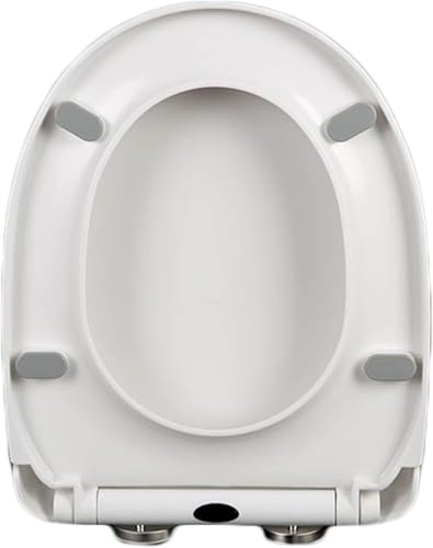 ININOSNP Geräuschlos schließender Toilettendeckel U-förmiger Toilettensitz mit Absenkautomatik, Schnellverschluss und verstellbaren Scharnieren von ININOSNP