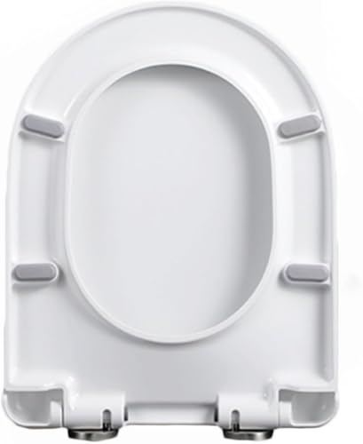 ININOSNP Geräuschlos schließender Toilettendeckel U-förmiger Toilettensitz mit Absenkautomatik und Schnellverschlussscharnieren von ININOSNP