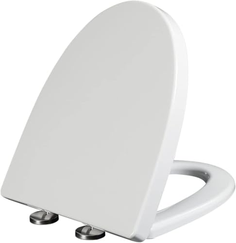 ININOSNP Geräuschlos schließender Toilettendeckel Verlängerter Toilettensitz mit Absenkautomatik, Schnellverschluss-Design, Standard-Ersatzteil(D) von ININOSNP