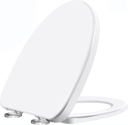 ININOSNP Geräuschlos schließender Toilettendeckel Verlängerter Toilettensitz mit Absenkautomatik, Schnellverschluss-Design, Standard-Ersatzteil(S) von ININOSNP