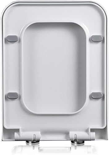 ININOSNP Geräuschlos schließender Toilettendeckel Verlängerter Toilettensitz mit Absenkautomatik und verstellbaren Scharnieren for schnelles Abnehmen von ININOSNP