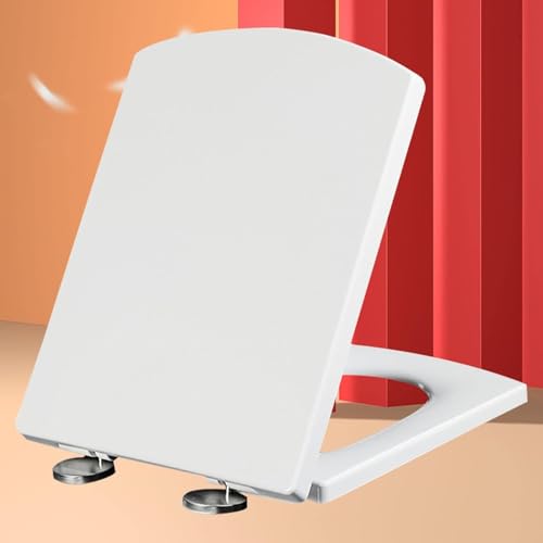 ININOSNP Geräuschlos schließender Toilettendeckel Weißer Toilettensitz mit Absenkautomatik, Schnellverschluss-Design, langlebiger Standard(34.5 * 43cm) von ININOSNP
