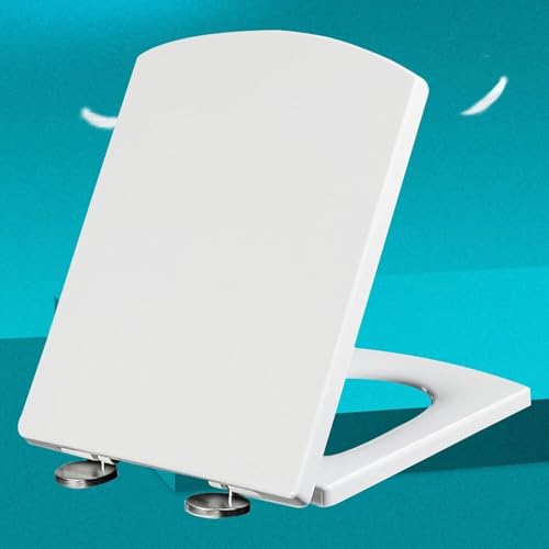ININOSNP Geräuschlos schließender Toilettendeckel Weißer Toilettensitz mit Absenkautomatik, Schnellverschluss-Design, langlebiger Standard(37 * 47cm) von ININOSNP
