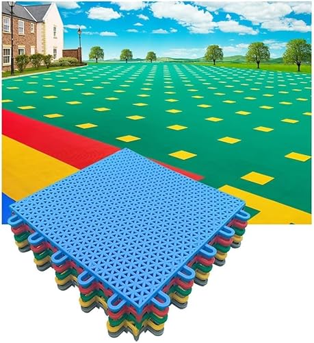 ININOSNP Hohe Qualität rutschfest Fliesenschule Kindergarten Modulare ineinander greifende Fliesen Spielplatz im Freien Spielplatz Sportmatte(Blu) von ININOSNP