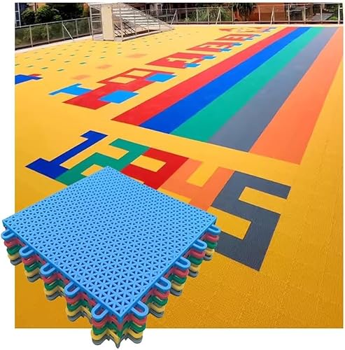 ININOSNP Hohe Qualität rutschfest Fliesenschule Kindergarten Modulare ineinander greifende Fliesen Spielplatz im Freien Spielplatz Sportmatte(Rosso) von ININOSNP