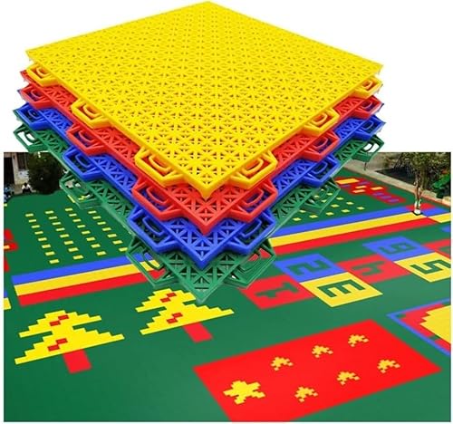 ININOSNP Hohe Qualität rutschfest Modularer ineinander greifender Fliesen-Kindergarten-Spielplatz-bunter DIY-Spleißen-Sportboden(Green) von ININOSNP