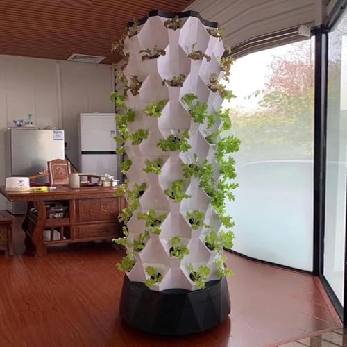 ININOSNP Intelligentes Hydroponiksystem Hydroponic Tower Hydroponisches Anbauset for Kräuter, Obst und Gemüse/1 Stück(8 Layers) von ININOSNP