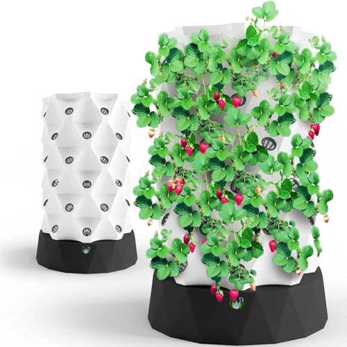 ININOSNP Intelligentes Hydroponiksystem Hydroponische Anbausysteme for den Indoor-Gartenbau – Vertikale Aeroponik-Turmgärten for Kräuter, Obst und Gemüse(8 Layers) von ININOSNP