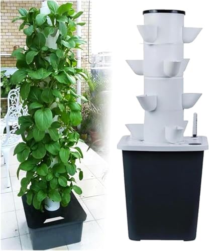 ININOSNP Intelligentes Hydroponiksystem Hydroponischer Turm Hydroponisches Anbausystem Obst und Gemüse Indoor-Kräutergarten-Kit Mesh-Pflanzgefäße(15 Holes) von ININOSNP