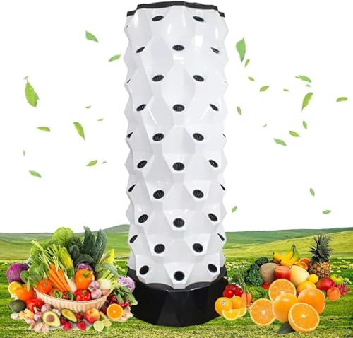 ININOSNP Intelligentes Hydroponiksystem Hydroponisches System mit vertikalem Indoor-Anbauturm for den Anbau von Kräutern, Obst und Gemüse(10 Layers) von ININOSNP