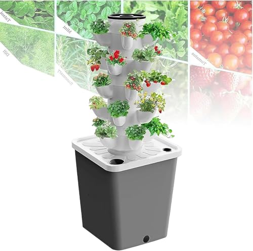 ININOSNP Intelligentes Hydroponiksystem Pflanzliche Obst- und Gemüsepflanzen Hydroponischer Turmgarten Hydroponisches Anbausystem / 1 Stück(20 Holes) von ININOSNP