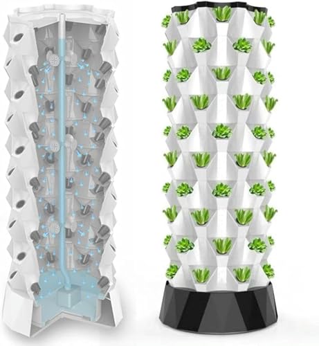 ININOSNP Intelligentes Hydroponiksystem Turm-Hydroponik-System mit automatischer Bewässerung, vertikaler Anbauturm for den Indoor-Gartenbau for Obst und Gemüse, 1 Set(6 Layers) von ININOSNP