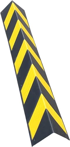 L-förmiger Eckgummipfosten, Eckschutz mit gelben reflektierenden Streifen, Eingangsschutzplatte for Lastenaufzüge (Color : Giallo, Size : 1pcs-150cm) von ININOSNP