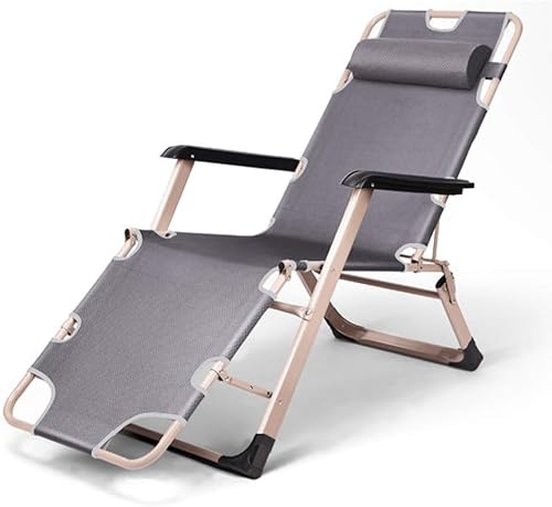 ININOSNP Memory-Schaum-Klappbett Balkon Freizeitstuhl Klappbett Büro Nickerchenmatte Ergonomischer Nickerchenstuhl Minimalistisches Bett Campingbett 178x66x30cm(Grigio) von ININOSNP
