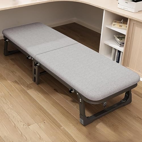 ININOSNP Memory-Schaum-Klappbett Klappbares Gästebett for Einzelbett mit Schaumstoffmatratze – Tragbares Ausziehsofa und Campingbett for Erwachsene(185x70x38cm) von ININOSNP