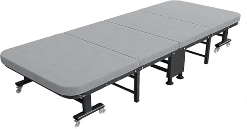 ININOSNP Memory-Schaum-Klappbett Klappbett aus Memory-Schaum – Tragbares Gästebett mit Metallrahmen for Büro und Schlafzimmer(190x60x30cm) von ININOSNP