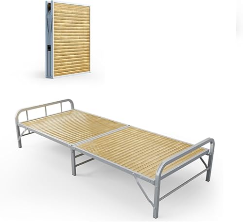 ININOSNP Memory-Schaum-Klappbett Klappbett aus verstärktem Stahl und Bambus – Robuster Rahmen for Zuhause, Gäste und Reisen(190 * 80 * 32.5cm) von ININOSNP