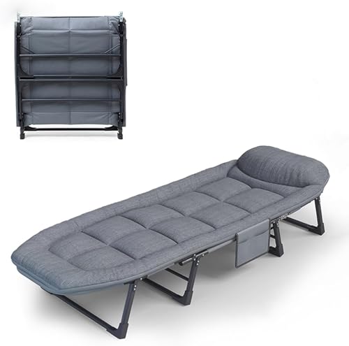 ININOSNP Memory-Schaum-Klappbett Klappbett for Erwachsene mit Matratze, mit stabilem Stahlrahmen for Intensive Nutzung, geeignet for Zuhause, Garten, Strand, Büropausen und Camping.(190 * 66 * 35cm) von ININOSNP