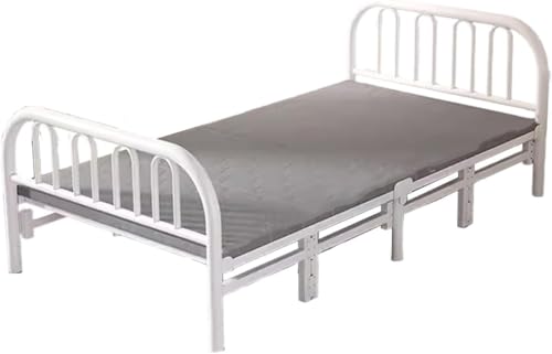 ININOSNP Memory-Schaum-Klappbett Klappbett for Erwachsene mit Matratze – robuster Rahmen aus Kohlenstoffstahl for Zuhause/Wohnheim/Krankenhaus(Bianco,90 * 196CM) von ININOSNP