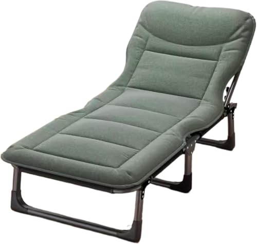 ININOSNP Memory-Schaum-Klappbett Tragbares Campingbett for Erwachsene – Baumwolle mit hoher Dichte und verstellbares, faltbares Feldbett for den Einsatz im Freien/zu Hause(Green,190 * 68CM) von ININOSNP