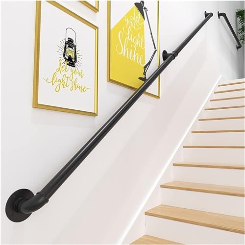 ININOSNP Schwebende Treppenhandläufe Geländer, Handläufe, Treppen, Geeignet for Ältere Menschen, Kinder Und Behinderte, Mit Rutschfestem Sicherheitsgeländer(Black,150cm) von ININOSNP