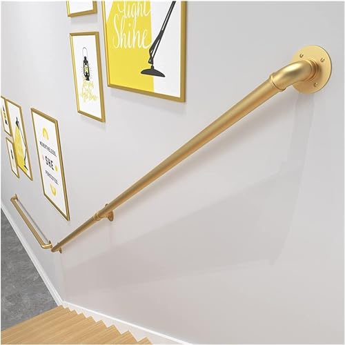 ININOSNP Schwebende Treppenhandläufe Geländer, Handläufe, Treppen, Geeignet for Ältere Menschen, Kinder Und Behinderte, Mit Rutschfestem Sicherheitsgeländer(Gold,600cm) von ININOSNP