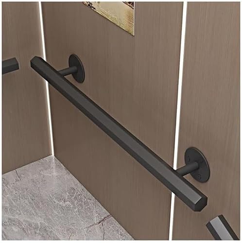 ININOSNP Schwebende Treppenhandläufe Handläufe for drinnen oder draußen, Treppengeländer, DIY-Komplett-Treppengeländer-Kit for Senioren(Black,100cm/3.3ft) von ININOSNP