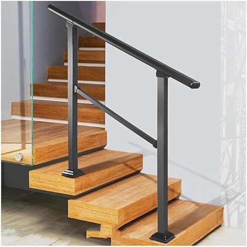ININOSNP Schwebende Treppenhandläufe Handlauf for Außenstufen, 1–2 Stufen, Sicherheitstreppenhandlauf aus Schmiedeeisen(27.76x39.69inch) von ININOSNP